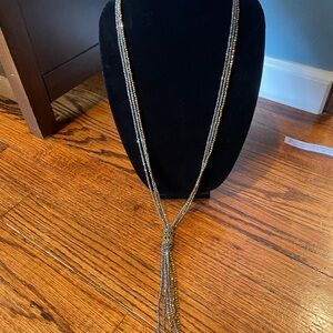 Chico’s trinity tassel beaded Necklace